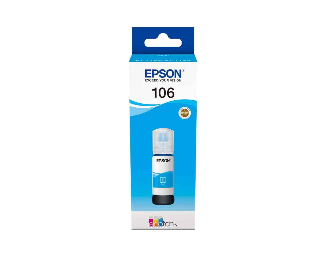 Picture of 106 EcoTank Cyan ink bottle