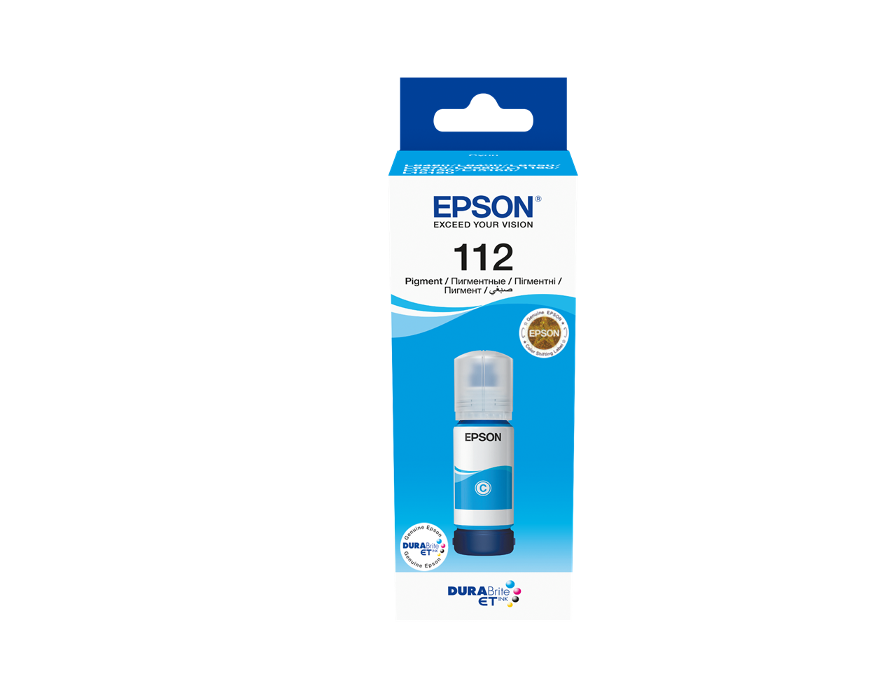 Picture of 112 EcoTank Pigment Cyan ink bottle