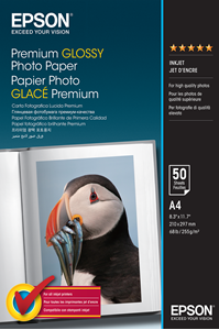 Picture of Premium Glossy Photo Paper, DIN A4, 255g/m{s2}, 50 Sheets