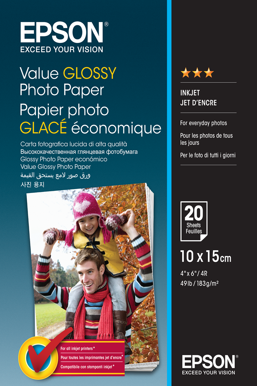 Picture of Value Glossy Photo Paper 10x15cm 20 sheet